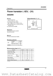 2SA2093 datasheet pdf ROHM
