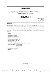 HD66137 datasheet pdf Hitachi Semiconductor