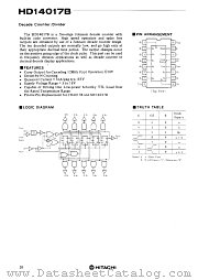 HD14017 datasheet pdf Hitachi Semiconductor