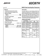CD82C87H datasheet pdf Intersil