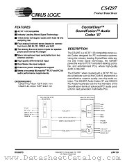 CS4297-KQ datasheet pdf Cirrus Logic