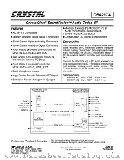 CS4297A-JQ datasheet pdf Cirrus Logic