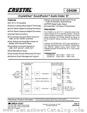 CS4299-KQ datasheet pdf Cirrus Logic