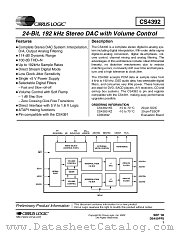 CDB4392 datasheet pdf Cirrus Logic