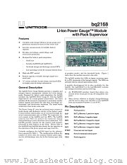 BQ2168LB datasheet pdf Texas Instruments