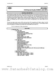 AK4588 datasheet pdf Asahi Kasei Microsystems