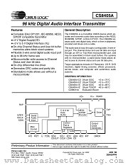 CS8405A-IZ datasheet pdf Cirrus Logic
