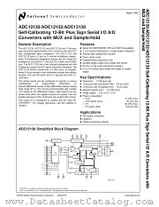 ADC12138CIN datasheet pdf National Semiconductor