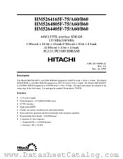 HM5264165FLTT-B60 datasheet pdf Hitachi Semiconductor