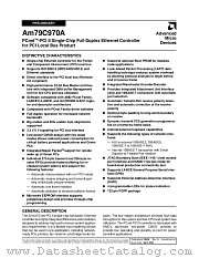 AM79C970AKC datasheet pdf Advanced Micro Devices
