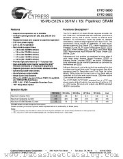 CY7C1382C-167BZI datasheet pdf Cypress