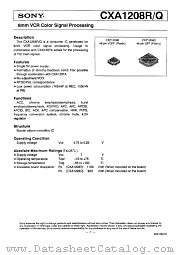 CXA1208R datasheet pdf SONY