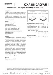 CXA1810 datasheet pdf SONY