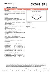 CXD1818 datasheet pdf SONY