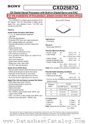 CXD2587 datasheet pdf SONY