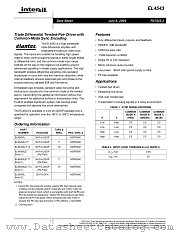 EL4543IUZ-T13 datasheet pdf Intersil