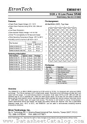 EM565161BJ-55 datasheet pdf Etron Tech