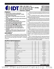 IDT71V2548SA150BQ datasheet pdf IDT