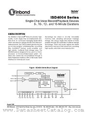 ISD4004-08MEI datasheet pdf Winbond Electronics