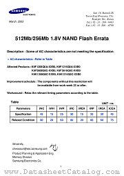 K9F1208Q0B datasheet pdf Samsung Electronic