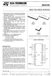 Z84C20 datasheet pdf ST Microelectronics