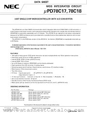 UPD78C18 datasheet pdf NEC