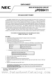 UPD98411GN-MMU datasheet pdf NEC