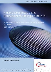 HYS64D32020GDL-5-C datasheet pdf Infineon