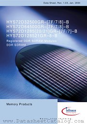 HYS72D32500GR datasheet pdf Infineon