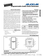 MAX9485 datasheet pdf MAXIM - Dallas Semiconductor
