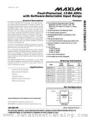 MAX1273EUA datasheet pdf MAXIM - Dallas Semiconductor