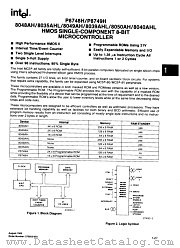 P8748H datasheet pdf Intel