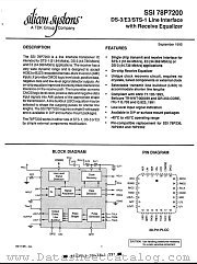 SSI78P7200 datasheet pdf Silicon Systems