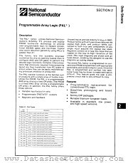 PAL16L8J datasheet pdf National Semiconductor
