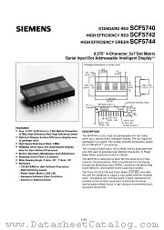 SCF5742 datasheet pdf Siemens