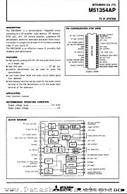 M51354AP datasheet pdf Mitsubishi Electric Corporation