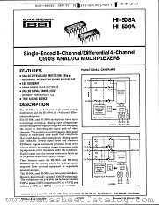 HI3-509A datasheet pdf Burr Brown