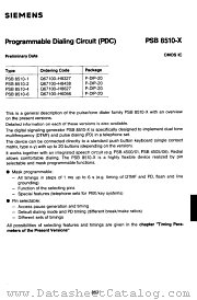 PSB8510 datasheet pdf Siemens