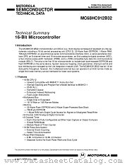 MC68B912B32 datasheet pdf Motorola