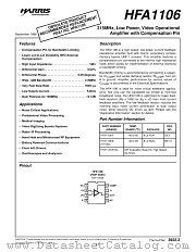 HFA1106 datasheet pdf Harris Semiconductor