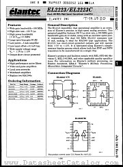 EL2223 datasheet pdf Elantec Semiconductor
