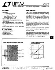 LT1040 datasheet pdf Linear Technology
