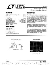 LT1192M datasheet pdf Linear Technology