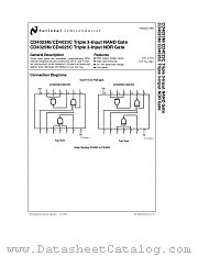 CD4025 datasheet pdf National Semiconductor