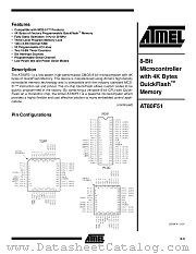 AT80F51-12JC datasheet pdf Atmel