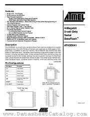 AT45D041-JI datasheet pdf Atmel