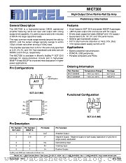 MIC7300BM5 datasheet pdf Micrel Semiconductor