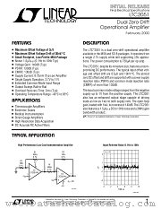 LTC2051CMS8 datasheet pdf Linear Technology