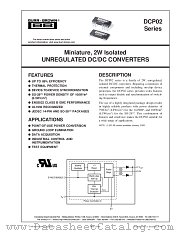 DCP021205U datasheet pdf Burr Brown