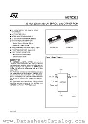 M27C322-100P1 datasheet pdf ST Microelectronics